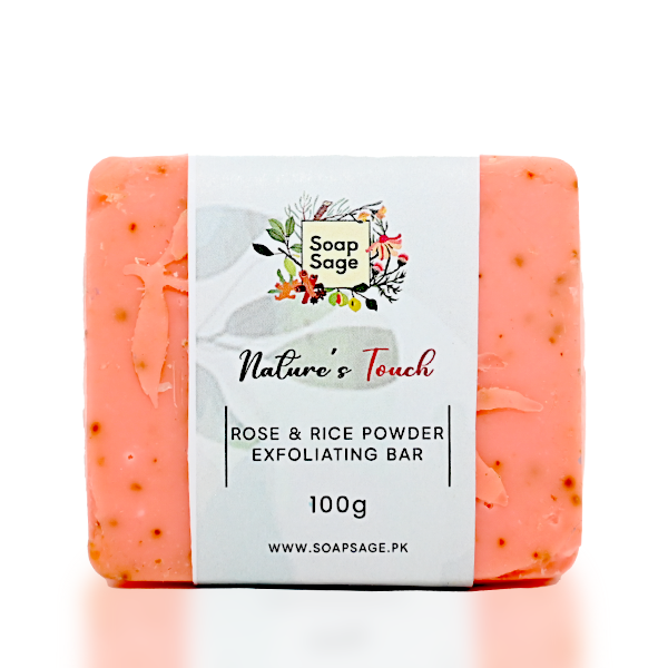 Rose & Rice Powder Exfoliating Bar