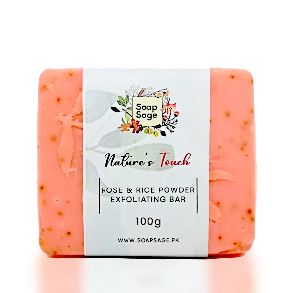 Rose & Rice Powder Exfoliating Bar
